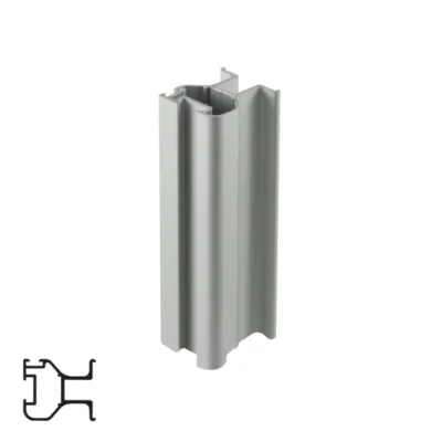 Vertical Profile for PS150 ASTRA Sliding System - Matte Chrome
