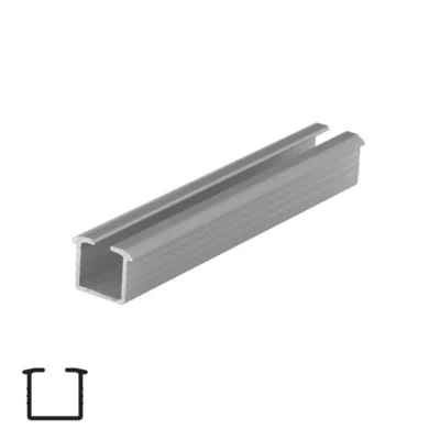 PS50 PORTO Sliding System Rail - 6m, Matte Chrome