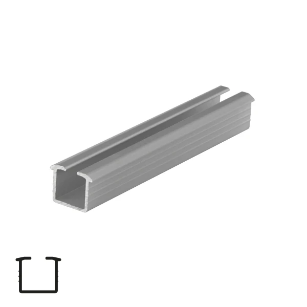 PS50 PORTO Sliding System Rail - 6m, Matte Chrome