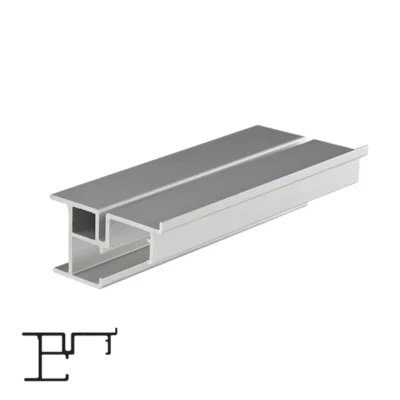 Bottom Rail for PS300 CORONA Sliding System - 3m, Matte Chrome