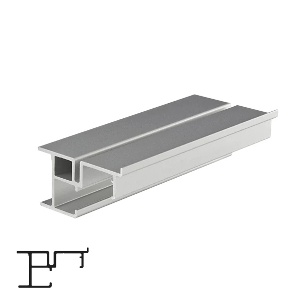 Bottom Rail for PS300 CORONA Sliding System - 3m, Matte Chrome