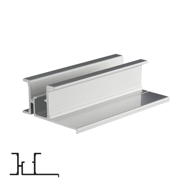 Top Rail for PS300 CORONA Sliding System - 3m, Matte Chrome