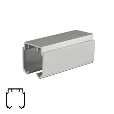 Top Rail for PS180 Sliding System - 3m, Matte Chrome