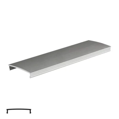 Bottom Rail Cover 3006 - 6m, Matte Chrome