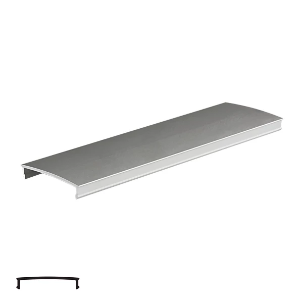 Bottom Rail Cover 3006 - 6m, Matte Chrome