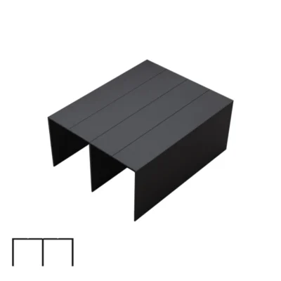 Top Rail for Sliding System SFT005/SFT007/PS250 POLO - 6m Matte Black