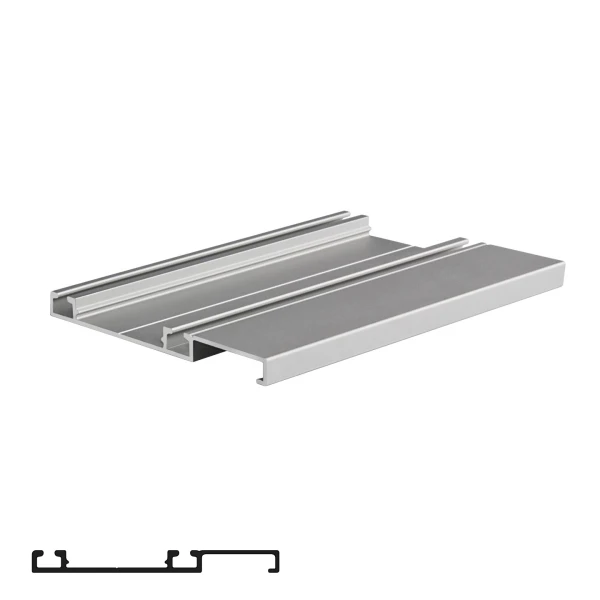 Double Bottom Rail for PS500 ALTAR Sliding System - 6m, Matte Chrome