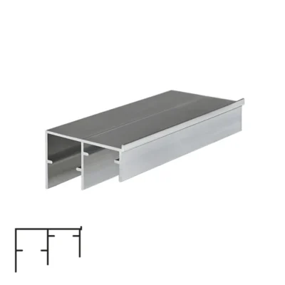 Bottom Rail for SGM01 Sliding System - 6m, Matte Chrome