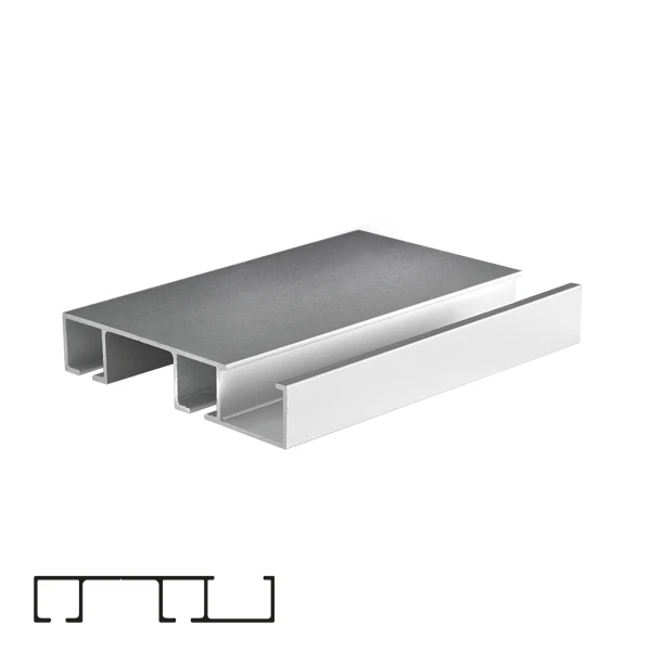 Top Rail for PS500 ALTAR Sliding System - 6m, Matte Chrome