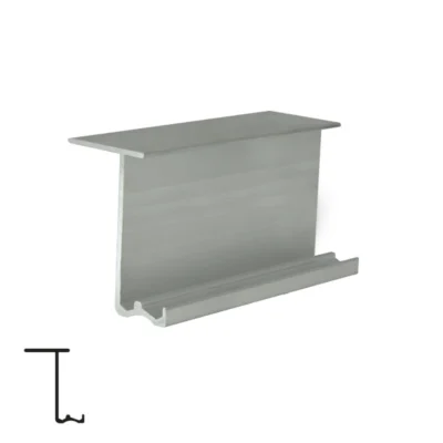 Top Rail for Sliding System A396 - 2.5m / 3m, Matte Chrome