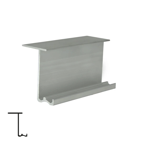 Top Rail for Sliding System A396 - 2.5m / 3m, Matte Chrome