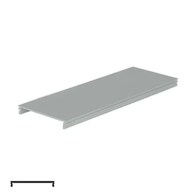 Bottom Rail Cover AL-P-006, Matte Chrome