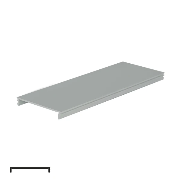 Bottom Rail Cover AL-P-006, Matte Chrome