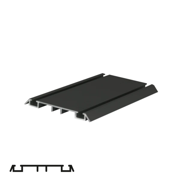 Sliding System Rail for PS250 POLO/PS75/PKM80M - 6m, Matte Black