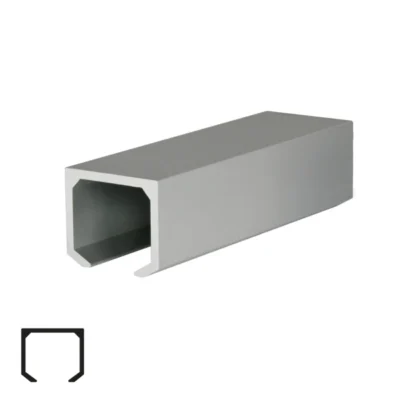 Top Track Rail for PS757 Sliding System - 6m, Matte Chrome