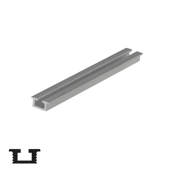 Bottom Rail for SFT60 Sliding System - 6m, Matte Chrome