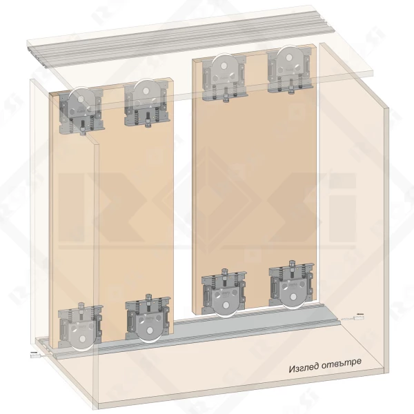 PKM80M Sliding Door System Mechanism for Single Door
