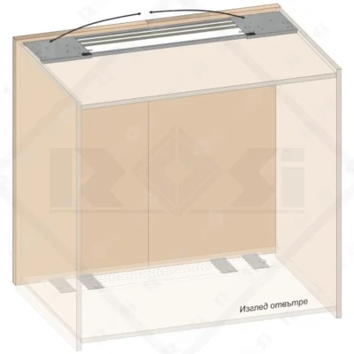 Mechanism for sliding system for 2 doors