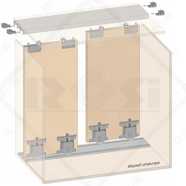 PS75 Sliding Door System Mechanism for 1 Door