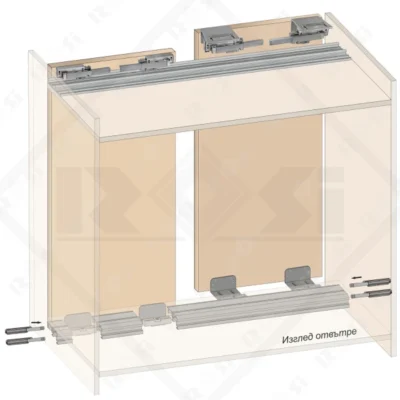 PS400.2 Gemini Sliding Door System Mechanism for 2 Doors