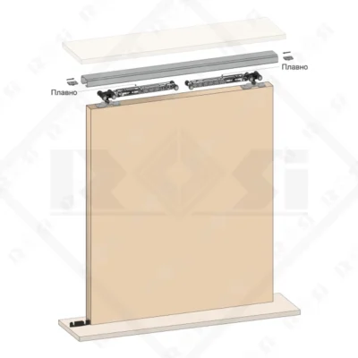 PS180 Sliding Door System Mechanism with Dual Soft-Close