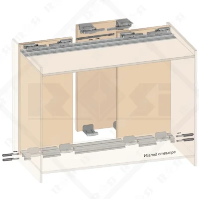 PS400.3 Gemini Sliding Door System Mechanism for 3 Doors