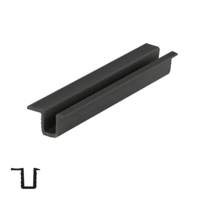 SKM40 Black PVC Lower and Upper Rail - 3000mm