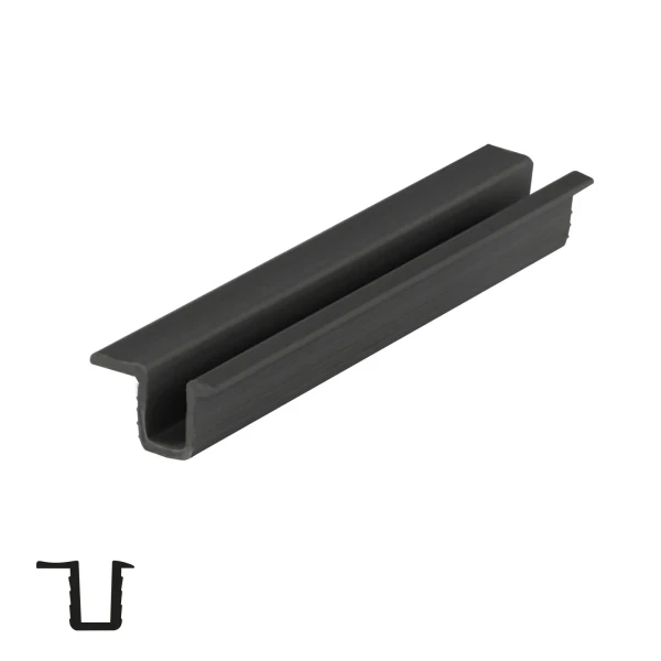 SKM40 Black PVC Lower and Upper Rail - 3000mm