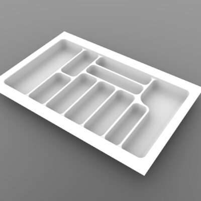 PVC Cutlery Tray Organizer – White | 400–900 mm