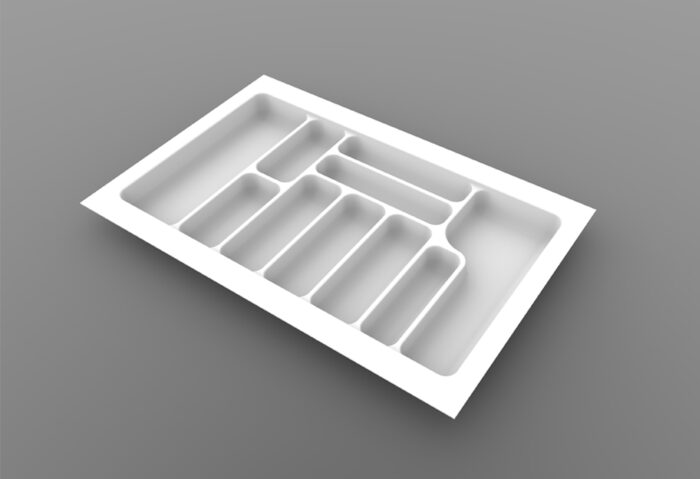 PVC Cutlery Tray Organizer – White | 400–900 mm