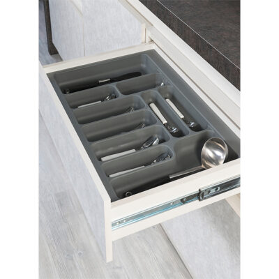 PVC Cutlery Tray Organizer – Grey