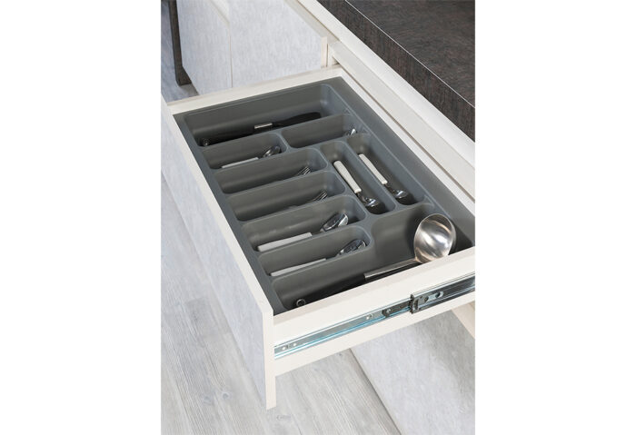 PVC Cutlery Tray Organizer – Grey